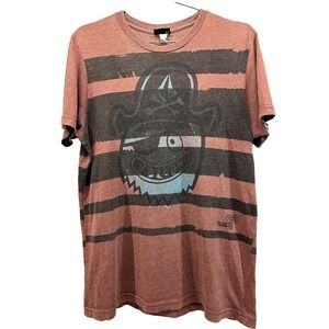 Volcom x Yo Gabba Gabba T-Shirt Medium Pirate‎ Brobee Stone Graphic Striped M